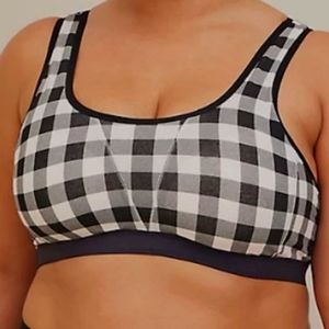 UNLINED COTTON SEAMED SCOOP BRALETTE